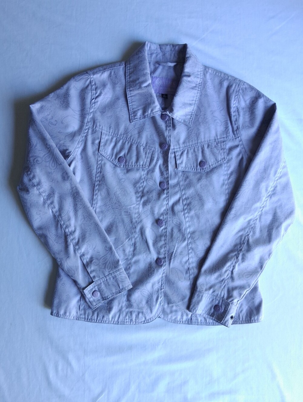 Outback Trading Jacket Purple Paisley Floral Western Rodeo Women's Size Small
